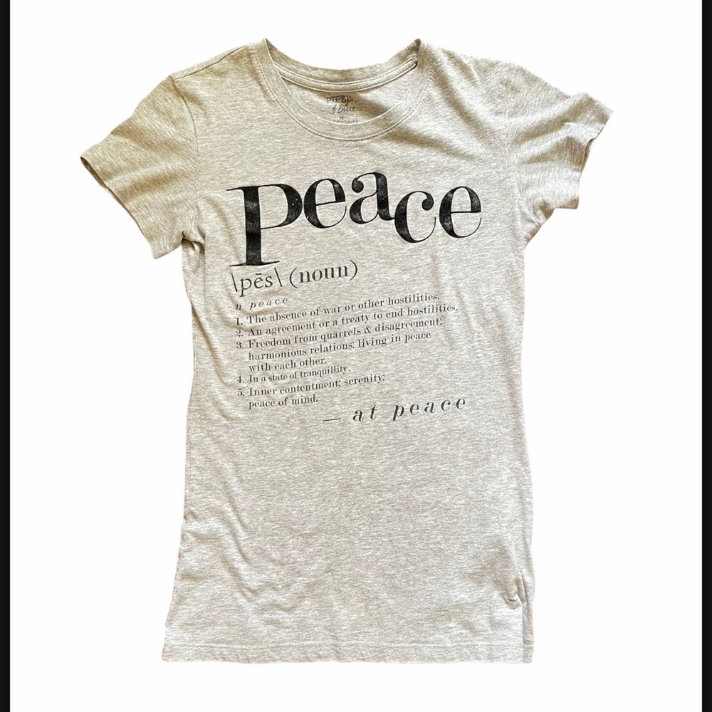4/$20 Peace Definition Shirt